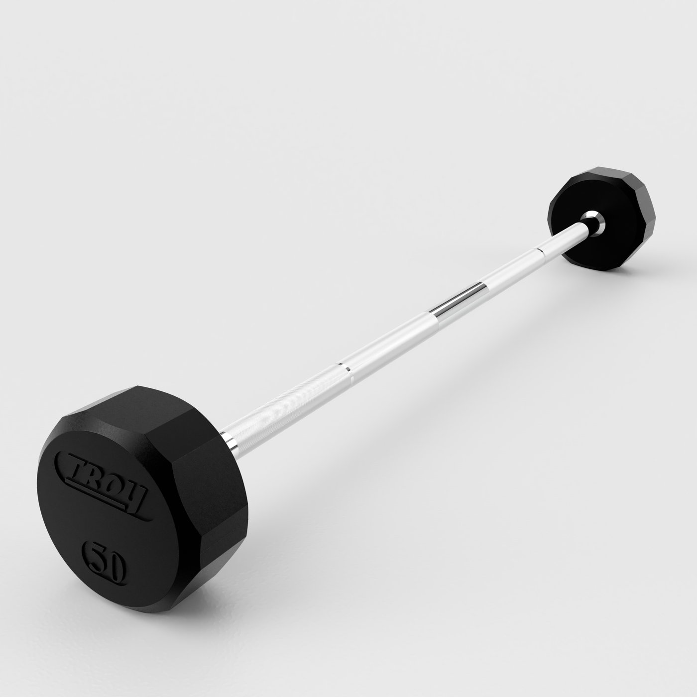 12 Sided Rubber Straight Barbell