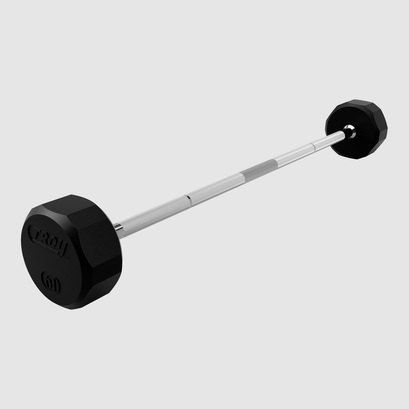 12 Sided Rubber Straight Barbell