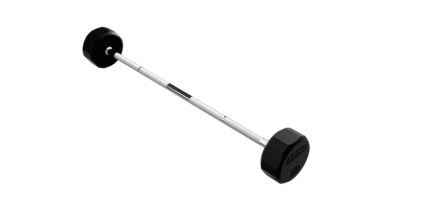 12 Sided Rubber Straight Barbell