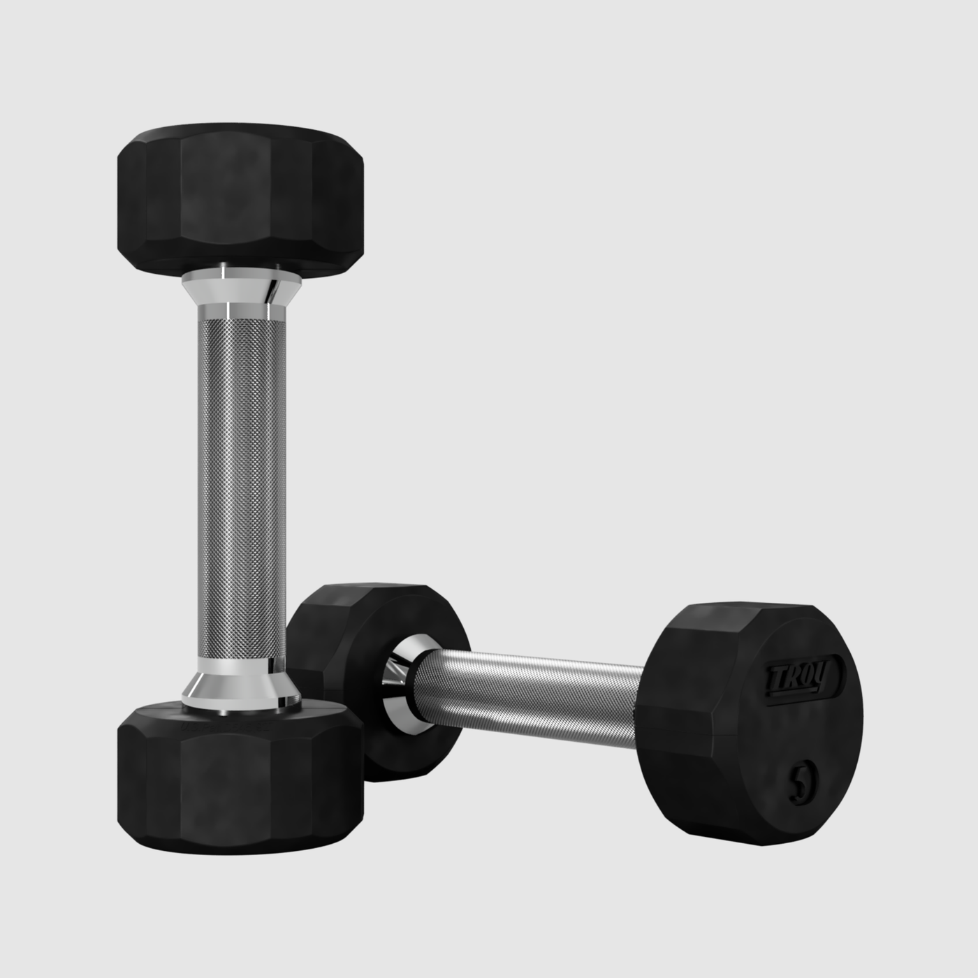 12 Sided Rubber Dumbbell