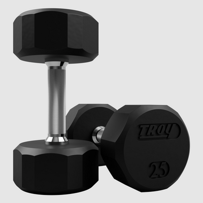 12 Sided Rubber Dumbbell