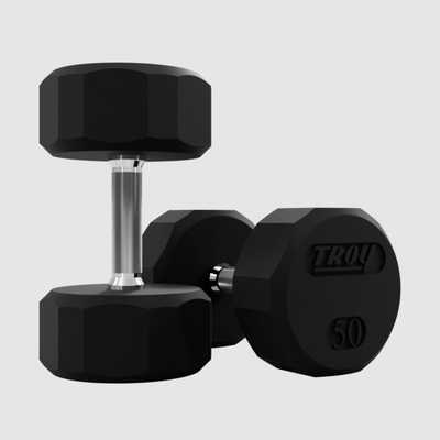 12 Sided Rubber Dumbbell