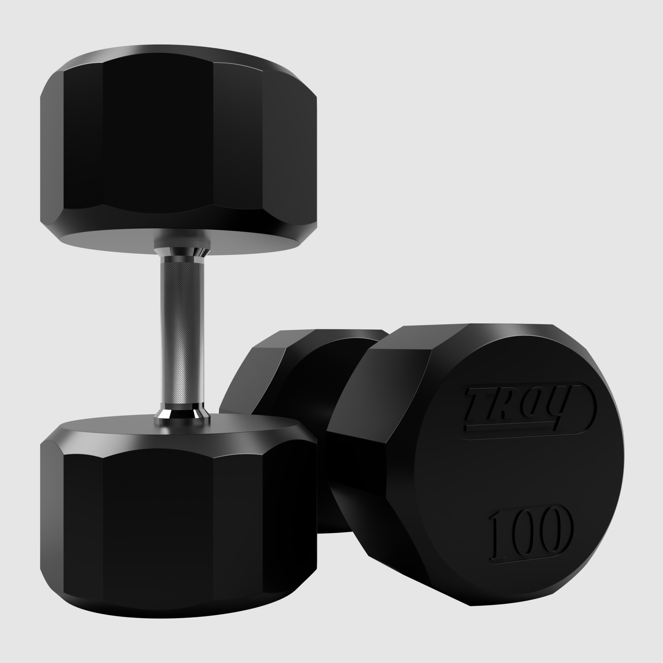 Troy TSD-R 12-Sided Rubber Encased Dumbbell