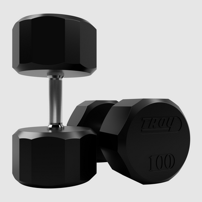 12 Sided Rubber Dumbbell