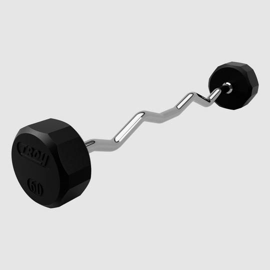 12 Sided Rubber EZ Barbell – Troy Barbell & Fitness