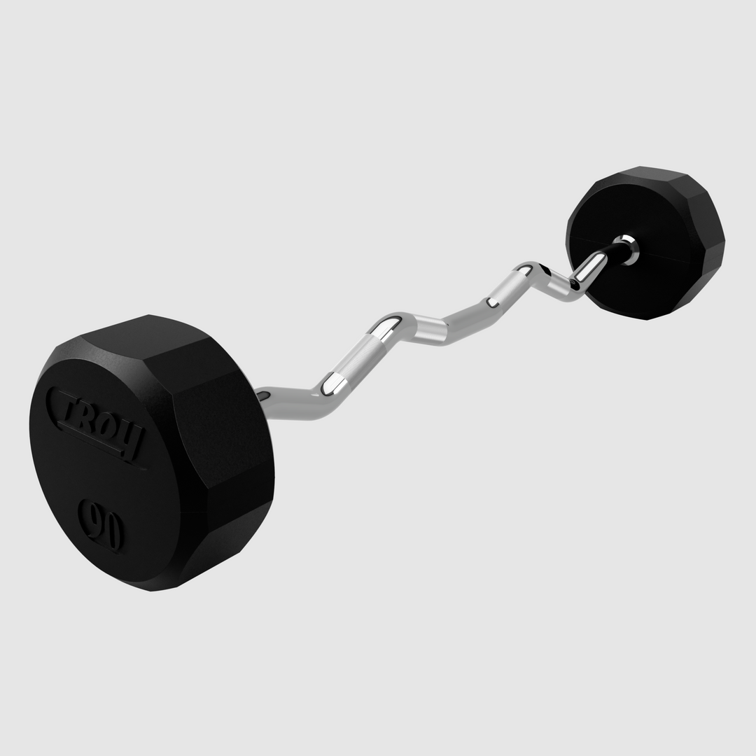 12 Sided Rubber EZ Barbell – Troy Barbell & Fitness