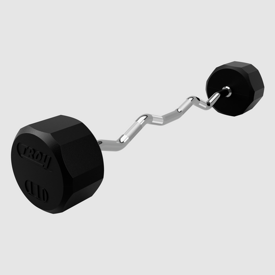 12 Sided Rubber EZ Barbell – Troy Barbell & Fitness